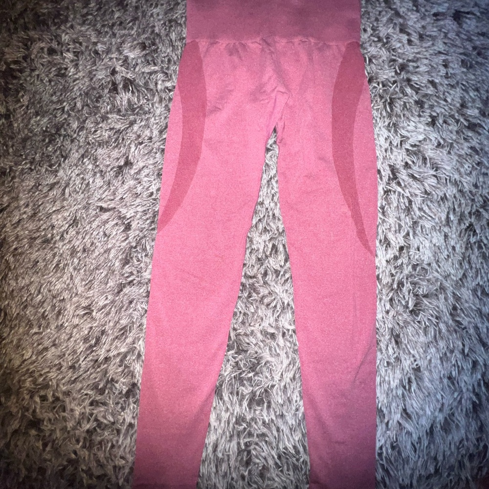 Pink Seamless Active Leggings - Butt Lifting Illusion